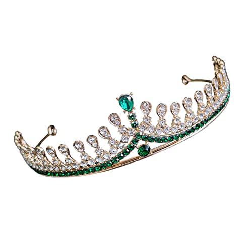 VALICLUD Hochzeit Braut Tiara Strass Krone Haarreif Damen Mädchen Haarschmuck Leicht Komfortabel Robust für Party Geburtstag Brautjungfern Accessoire Elegant Funkelnd von VALICLUD