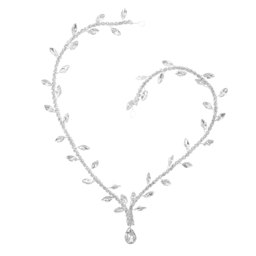 VALICLUD Hochzeit Kopfkette Für Frauen Mädchen Braut Haarband Kopfschmuck Strass Haarschmuck Ornament von VALICLUD