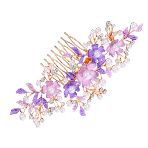 VALICLUD Hochzeits Haarkamm Mit Blumen Brautschmuck Haarschmuck Für Frauen Eleganter Haarclip Aus Haltbarem Material Leicht Und Komfortabel Zu Tragen Für Bräute Und Besondere Anlässe von VALICLUD
