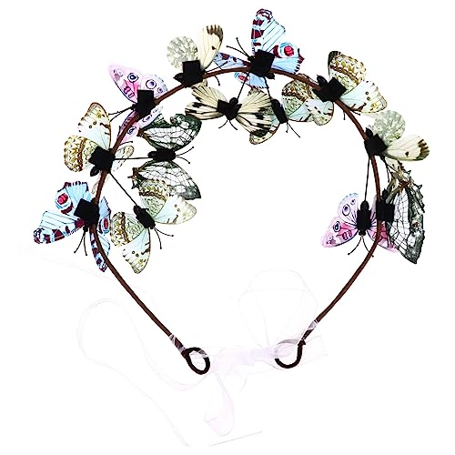VALICLUD Hochzeits-schmetterlings-stirnband Handgemachte Floral-deko Für Bräute Leichtes Haarschmuck Für Festivals Partys Anlässe Für Damen Und Mädchen von VALICLUD