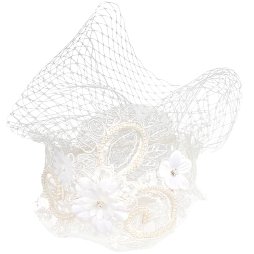 VALICLUD Hochzeitsfascinator Mit Spitzen Und Mesh-detail Elegante Brautaccessoires Für Teepartys Und Hochzeitsfeiern Modischer Haarschmuck Für Damen Mit Rhinestones von VALICLUD