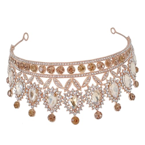 VALICLUD Kristallkrone Für Braut Hochzeit Mit Strasssteine Tiara Kopfschmuck Für Abschlussball Prom Geburtstag Anlass von VALICLUD