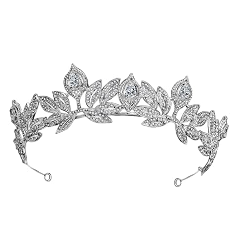VALICLUD Hochzeitskrone Barockkopfschmuck Aus Legierung Für Damen Weibliche Tiara Mit Strass Haar Dekoration Für Hochzeit Geburtstagskopfbedeckung Stilvolle Kopfschmuck von VALICLUD