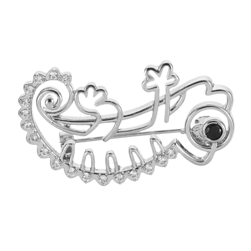 VALICLUD Hohlraum Chameleon Brosche Pin für Damen und Herren Modisches Tier-design Sicherer Ansteckverschluss Vielseitiges Mantel Anzugzubehör Geeignet für Kleidung Schals Hüte und von VALICLUD