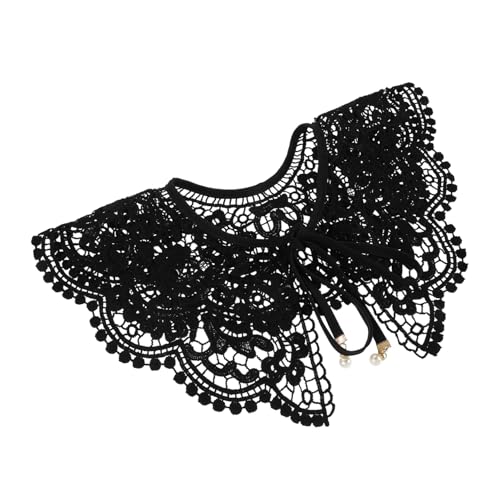 VALICLUD Falscher Spitzenkragen Für Damen Abnehmbarer Luftiger Kragen Mit Floralen Details Vielseitig Einsetzbar Für Eleganten Stil Und Jugendliches Aussehen Für Und Besondere Anlässe von VALICLUD