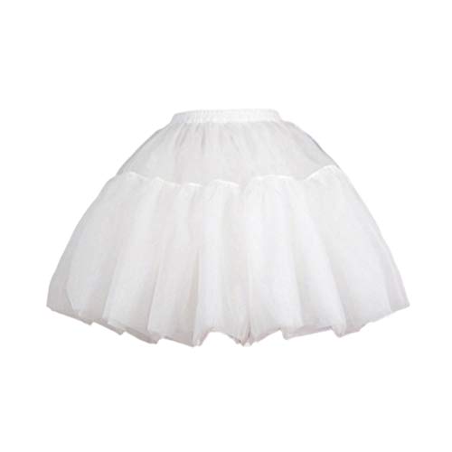 VALICLUD Hoopless Krinoline Petticoat Rock Chiffon Ballkleid Kurze Halb Slip Unterrock für Lolita Cosplay Kostüm Unterrock von VALICLUD