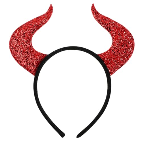 VALICLUD Horn Kopfband Mit Teufelshörnern Für Halloween Verstellbares Cosplay Haaraccessoire Für Damen Und Herren Für Kostümpartys Und Festlichkeiten von VALICLUD