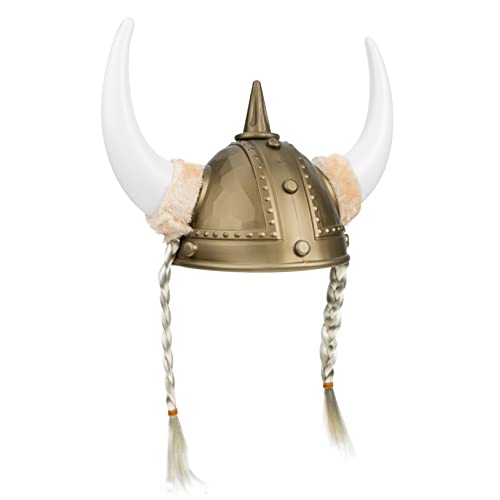 VALICLUD Hornhut -Ochsenhornhut Partyhut aus Ochsenhorn Wikingerhelm erwachsene Ochsenhornhelm Cosplay Ochsenhornhut Party Cosplay Wikingerhut Wikingerkostüm Plastik von VALICLUD