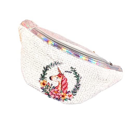 VALICLUD Cartoon Sequined Bauchtasche Für Junge Mädchen Verstellbare Gürteltasche Mit Modischen Pailletten Für Reisen Shopping Und Freizeitaktivitäten von VALICLUD