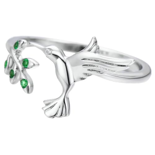 VALICLUD Hummingbird Und Design Verstellbarer Offener Modisches Finger Schmuck Für Partys Geburtstage Feiertage Und Alltag Hochwertiges Material Platinfarbe VALICLUD Hummingbird Und Design Verstellbarer Offener Modisches Finger Schmuck Für Partys Geburtstage Feiertage Und Alltag Hochwertiges Material Platinfarbe von VALICLUD
