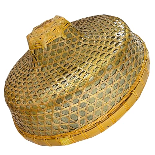 VALICLUD Hut zeigen asiatischer Strohhut handgewebter Sonnenhut chinesischer Strohhut Sonnenschutzhüte gewebte Hüte wandverkleidung wohnungseinrichtung gewebte Mützen Retro-Bambushut Khaki von VALICLUD