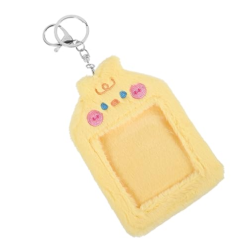 VALICLUD Cartoon Plüsch Kartenhülle Mit Schlüsselanhänger Multifunktionale Id-Halterung Geeignet Für Ausweise Kreditkarten Und Spielkarten Weiche Und Langlebige Schutzhülle Gelbe von VALICLUD