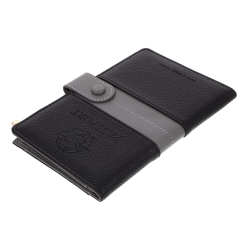 VALICLUD ID-Paket Reiseschutz Inhaber eines Reisedokuments Reisepasstasche Reisen kreditkartenhalter Credit Card Holder portmonee Herren Brieftasche Reiseutensilien Passschutzhülle Pu Black von VALICLUD