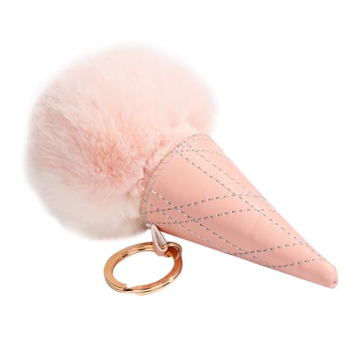 VALICLUD Ice Cream Keychain Key Fob Ice Cream Key Chain Keyring with Ice Cream Pendant Key Ring Purse Charms Bag Charms for Handbags Handbag Keychain Ice Cream Shaped Keychain Metal Pink, rose, von VALICLUD