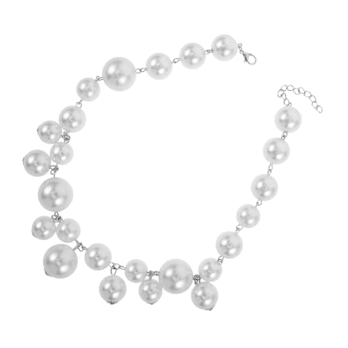 VALICLUD Imitations Perlenkette für Damen Runder Perlen Choker Brautschmuck Halskette für Hochzeit Brautjungfern und Festliche Anlässe Komfortabel und Langlebig Vintage Inspiriert von VALICLUD
