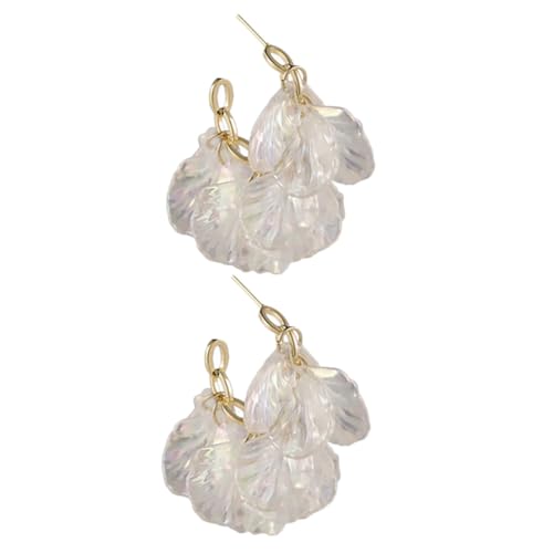 VALICLUD Irideszierende Ohrstecker Damen Kreative Muschel Blumenohrringe Leicht Alloy Schmuck Party Schmuck von VALICLUD