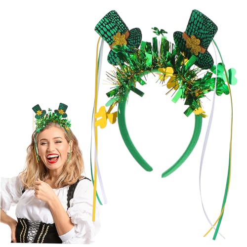 VALICLUD Irisches Mit Pailletten Kleeblatt-design Party-haarband Für Frauen Mädchen Festivals Und Feiertage Elastisch Dekorativ von VALICLUD