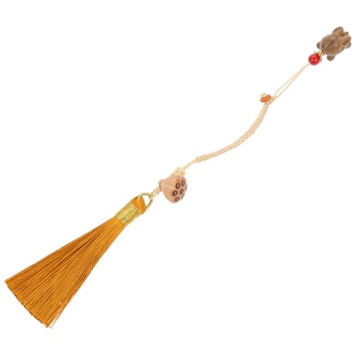 VALICLUD Eleganter Schlüsselanhänger Mit Holzanhänger Und Quaste Multifunktionales Für Zuhause von VALICLUD