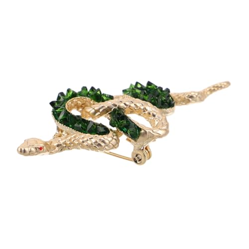 VALICLUD Schlangenbrosche Aus Metall Mit Strass Eleganter Schlangen-anstecker Für Damen Und Herren Stilvolles Schmuckstück Für Anlässe Und Besondere Momente von VALICLUD