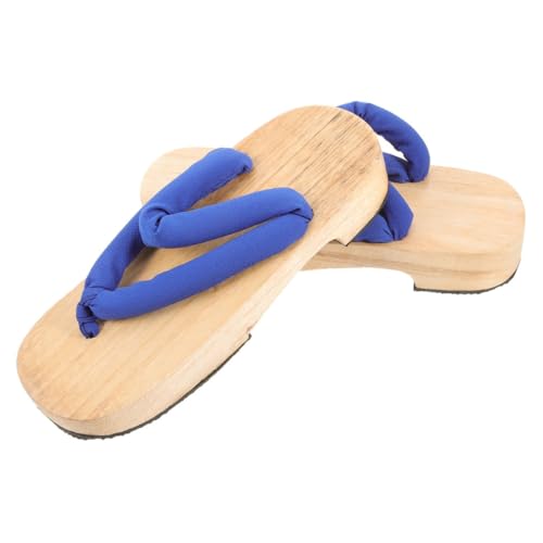 VALICLUD Japanische Holzclogs Damen Hausschuhe mit Eva sohle Rutschfest Atmungsaktiv Cosplay Schuhe für Indoor Outdoor Frühling Sommer Herbst von VALICLUD