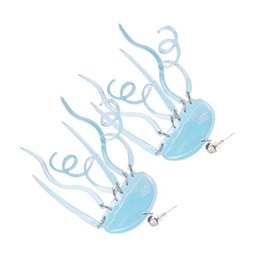 VALICLUD Jellyfish Ohrringe Damen Acryl Retro Hängend Kreativ Bunt Modisch Schmuck Geschenk Alltag Party von VALICLUD
