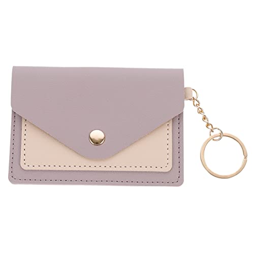 VALICLUD Kartenetui Schlüsseletui süßer Mini-Tassen-Schlüsselanhänger Tasche Auto kreditkartenhalter Credit Card Holder Mini-Geldbörse aus Leder Schlüsselbund Light Grey von VALICLUD