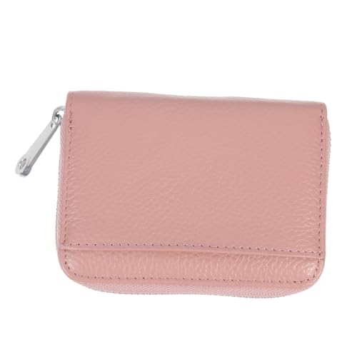 VALICLUD Kreditkartenhalter Aus Rindsleder Kartenetui Mit Reißverschluss Tragbarer Kartenorganizer Münzfach Kartenbeutel Für Outdoor Und Zuhause von VALICLUD