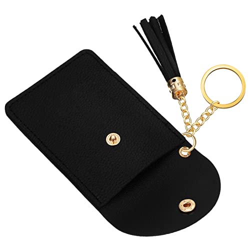 VALICLUD Kartenhalter Aus Pu-Material Kreditkartenetui Mit Schlüsselring Kleines Portemonnaie Kartenetui Zum Befestigen An Taschen Und Rucksäcken von VALICLUD