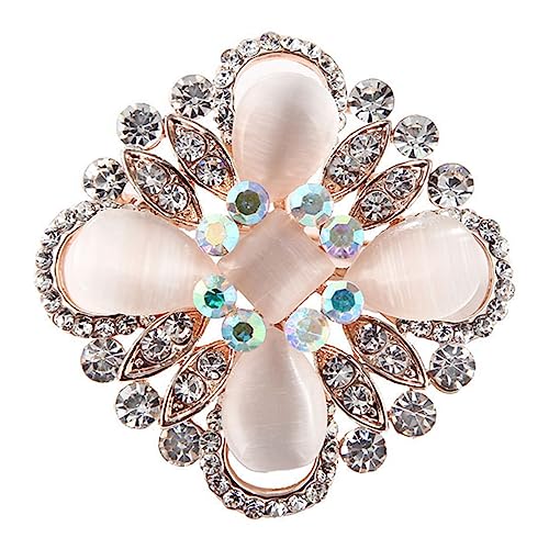 VALICLUD Katzenaugen-rhinestone-brosche Für Frauen Elegante Hochzeitsdekoration Modischer Anstecker Für Partys Und Besondere Anlässe Funkelndes Accessoire Für Schals Und Pullover von VALICLUD