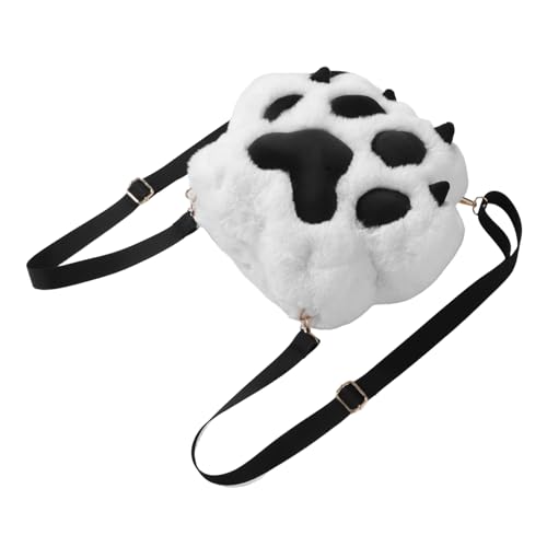 VALICLUD Katzenpfoten Rucksack Für Damen Niedlicher Plüsch Rucksack Mit Verstellbaren Trägern Geräumige Umhängetasche Für Täglichen Gebrauch Kawaii Style Für Junge Mädchen von VALICLUD