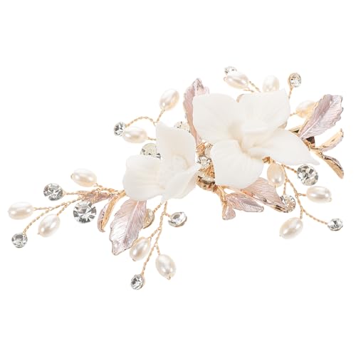 VALICLUD Blumen-haarspange Aus Keramik Für Frauen Dekorative Haarnadeln Für Formelle Anlässe Hochzeitsschmuck Und Fotoshootings Sicherer Sitz Mit Spitze Langlebiger Haarschmuck von VALICLUD