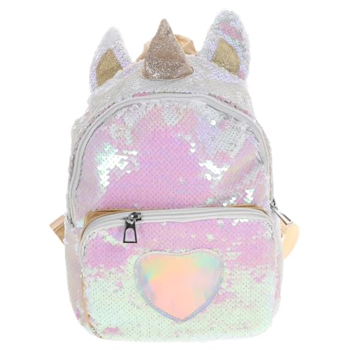 VALICLUD Rucksack für Mädchen süßer Rucksack Glitzerrucksack Mini-Rucksack Rucksäcke für Mädchen Einhorn-Rucksack Rucksack mit Pailletten Tasche erröten Muschelschale Rosa von VALICLUD