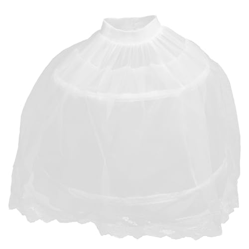 VALICLUD Kindertaschen Petticoat-Unterrock Kinder Reifrock Für Mädchen Unterrock Aus Tüll Für Petticoatrock Für Krinolinenrock Braut Mesh Hochzeitskleid Weiß Flauschige von VALICLUD