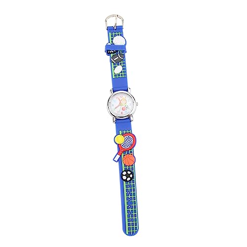 VALICLUD Kinderuhr Cartoon Silikonuhren Sportmuster Zeiger Uhr Kinder Zeit Lehrer Uhr Jungen Armbanduhren Silikonbanduhr Geschenk Gehäuse Material: Legierung Mädchen Tennisschläger Schüler von VALICLUD