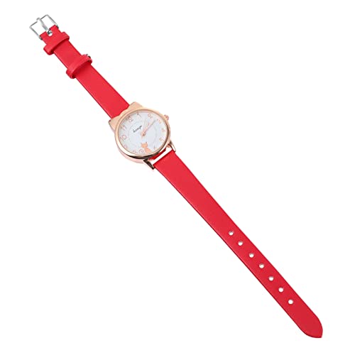 VALICLUD Junge Mädchen Armbanduhr Mädchen Einstellbare wasserdichte Kinderuhr Mit Rotem Band Cartoon-Design Leichtgewichtig Für Outdoor-aktivitäten Zum Zeitlesen Lernen von VALICLUD