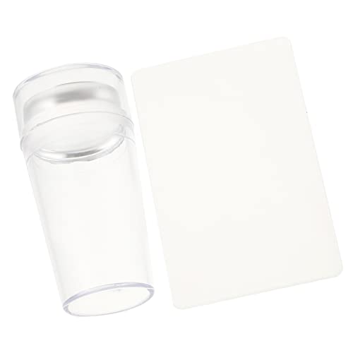 VALICLUD Klare Nagelstempel mit Schaber und Stempelset für DIY Maniküre Transparenter Nagelkunst Stempel für Präzise Designs und Einfaches Auftragen von VALICLUD