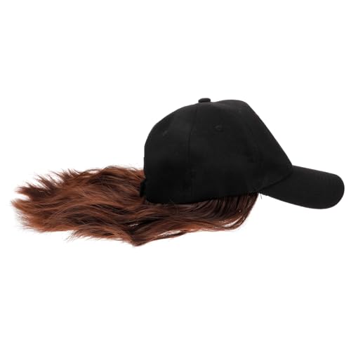 VALICLUD Hutperücke Für Frauen Mit Gewellten Synthetikhaaren Baseballmütze Perücke Modische Damen-perückenhut Für Cosplay Und Bühnenauftritte von VALICLUD