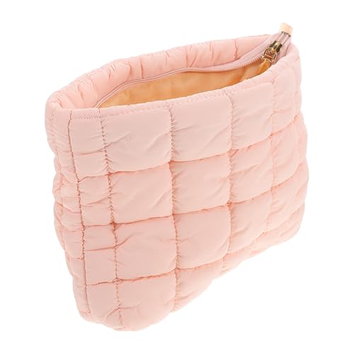 VALICLUD Kleine Gesteppte Make up Tasche für Damen Modische Winter Kosmetiktasche Trendige Clutch in Rosa Vielseitige Kulturtasche für Reisen und Alltag Stilvolles Accessoire zum von VALICLUD