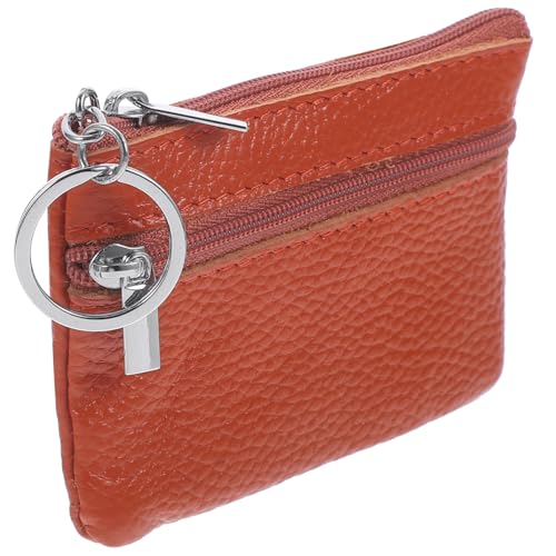 VALICLUD Kleine Leder-geldbörse Für Damen Münzbeutel Mit Schlüsselring Elegantes Design Multifunktional Aus Hochwertigem Leder Für Geld Karten Und Kleine Accessoires von VALICLUD