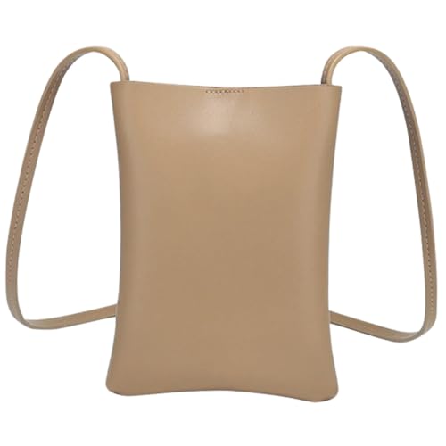 VALICLUD Kleine Umhängetasche Damen Handytasche mit Knopfverschluss Leicht Kompakt Große Kapazität Geeignet für Alltag Studenten und Frauen Stilvoller Moderner Look in Khaki von VALICLUD