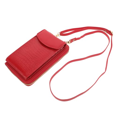VALICLUD Kleine Umhängetasche Für Handy Kartenetui Zum Umhängen Mini Clutch Aus Weichem Pu-Material Verstellbarer Schultergurt Praktisch Für Damen von VALICLUD