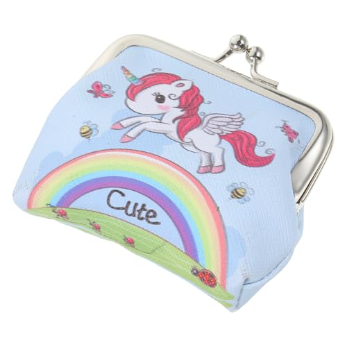 VALICLUD Kleiner Einhorn Geldbeutel Tragbares Einhorn Portemonnaie Für Reisen Strand Alltag Für Damen Und Mädchen Praktisch Leicht Und Stilvoll Regenbogenblau von VALICLUD