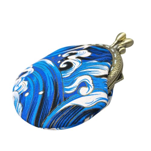 VALICLUD Kleiner Geldbeutel Damen Wellenmuster Münzbeutel Aus Süßes Cartoon-Design Für Alltag Und Reisen Praktische Aufbewahrungstasche Für Kleingeld Schlüsselanhänger Und Karten von VALICLUD