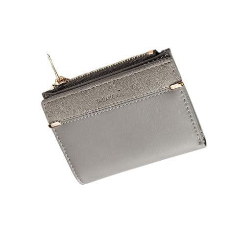 VALICLUD Kleiner Halter Geldbörse Damen Mini winzig Geldbeutel bescherung Weihnachten geldgeschenke Weihnachten geburtstagsmitgebsl small Wallet Reißverschlusshalter tragbare Geldbörse Grey von VALICLUD