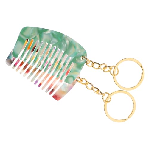 VALICLUD Kleiner Kamm Schlüsselanhänger 2 Stücke Tragbarer Kamm mit Zähnen für Lockiges Haar für Reisen und Handtasche Accessoire für Männer und von VALICLUD
