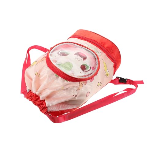 VALICLUD Kleiner Wasserdichter Schwimmsack Für Mädchen Süßer Ergonomischer Polyester-Rucksack Mit Trockenem Und Nassem Fächer Für Strand Und Schwimmbad Unisex Design Festlichem Rot von VALICLUD