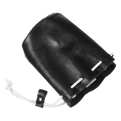 VALICLUD Kleines Damen Münzfach mit Kordelzug Mini Geldbörse für Frauen Praktischer Coin Purse Schwarzer Portemonnaie für Kleingeld Schlüssel und Kleine Gegenstände Vielseitig Einsetzbar von VALICLUD