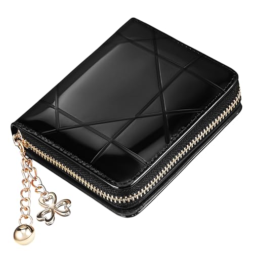 VALICLUD Kleines Damen Portemonnaie mit Reißverschluss Eleganter Kartenhalter Münzfach Handliches Design für Sichere Aufbewahrung mit Druckknopfverschluss von VALICLUD