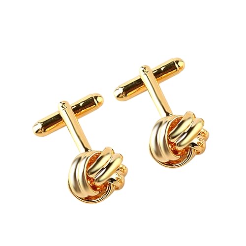 VALICLUD Knot Manschettenknöpfe für Herren Goldenes Einzigartiges Design Hochwertige Legierung für Hochzeit Business Formelle Anlässe Perfektes für Männer von VALICLUD