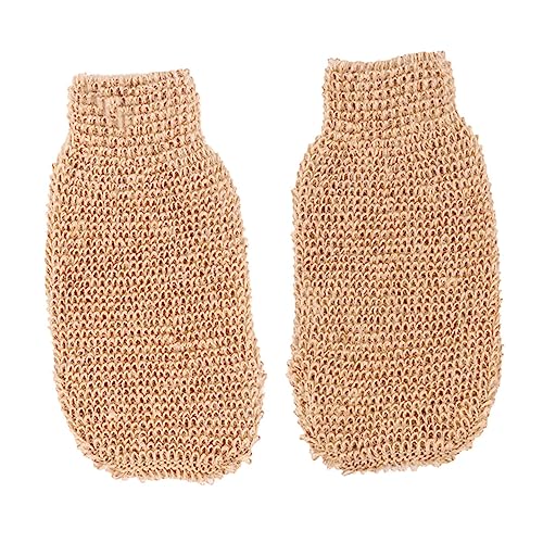 VALICLUD Körperpeeling Handschuh 2 Stück Ramie Jute Duschhandschuh Für Effektives Peeling Wiederverwendbar Maschinenwaschbar Für Frauen Und Männer Für Spa Und Tägliche von VALICLUD